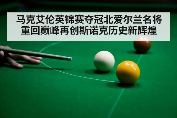 马克艾伦英锦赛夺冠北爱尔兰名将重回巅峰再创斯诺克历史新辉煌